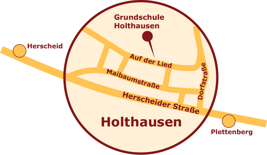 Anfahrt Grundschule Holthausen